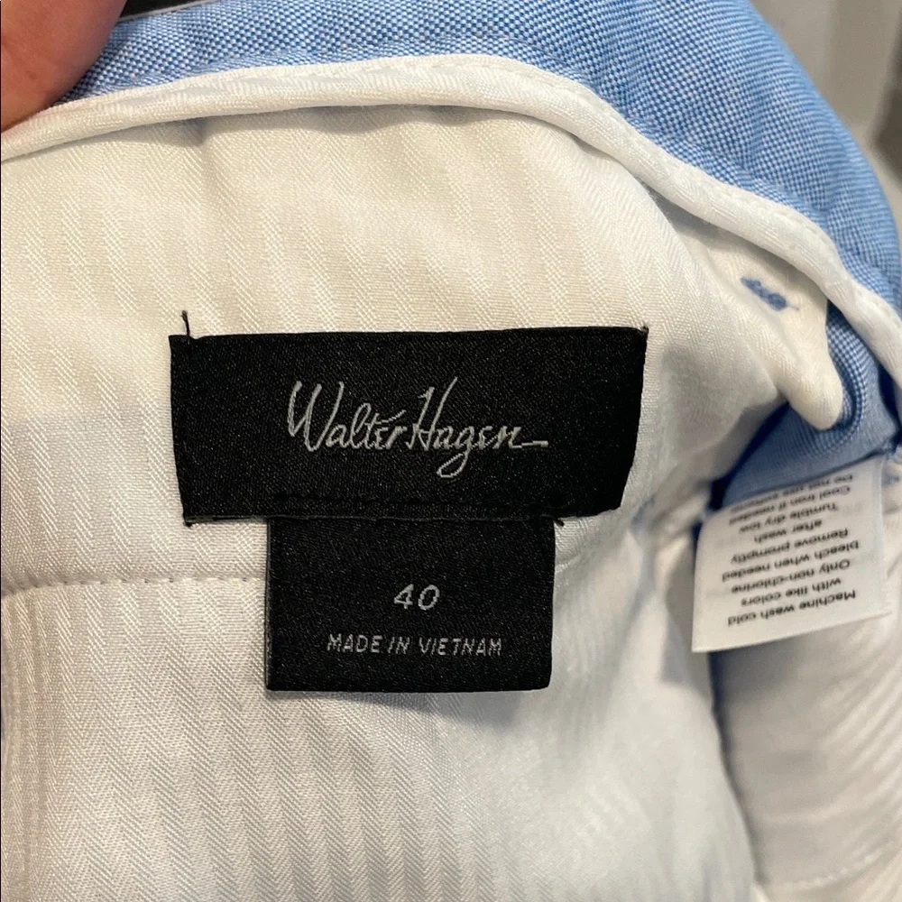 Walter Hagen Golf Shorts Mens 40 Blue Flat Front Performance
